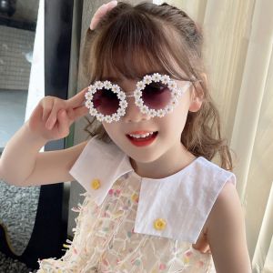 Kính râm đi nắng cho Bé chống UV400 và tia cực tím hình hoa Cúc Daisy dễ thương trào lưu kính Bông siêu xinh mã Y1640 - kheshop