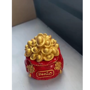 Hũ Đựng Muối Gạo Tài Lộc Trang Trí Bàn Thờ Thần Tài Chiêu Lộc May Mắn Chữ Phúc Lộc Thọ