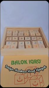 Mainan Edukasi Anak Balok Iqro / Balok Hijaiyah Montessori Toys