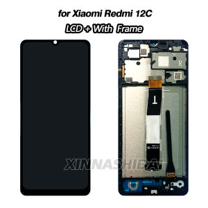 6.71 For Xiaomi Redmi 12C LCD Display Touch Screen With Frame and Battery Cover Assembly For 22120RN86G Display Replacement