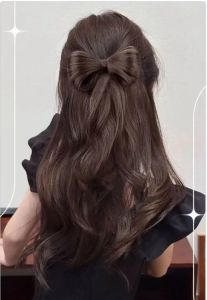 【Ship from KLReady Stock】MaMo | cute Charming Lady Wig with Butterfly Knot for Easy Dressing and Fashionable Look easy to wear hair extension
