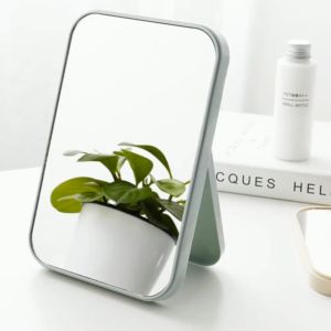 Gương trang điểm công chúa (14 x 20cm) một mặt để bàn có thể gấp gọn hình chữ nhật phong cách hàn quốc tiện lợi sang trọng