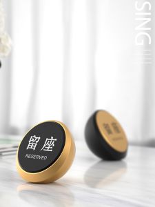 High-End Bar Table Reservation Card Table Number Plate Restaurant Hotel Desk Label ABS PP Material for Business Use