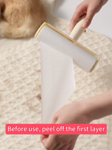 Velvet roller large 16CM - Quickly and easily remove pet hair from clothes furniture and carpets! Pet hair remover portable hair remover suitable for clothes furniture dog and cat hair