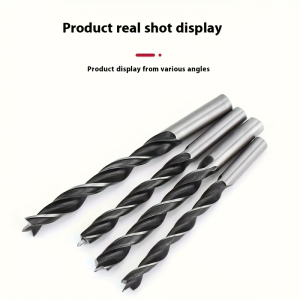 6Pcs Woodworking Drill Bits 3mm-10mm 3-Point Tip High Precision Wood Drill Bit Set for Wood Plastic Fit Cordless Drills