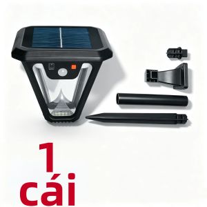 Đèn Năng Lượng Mặt Trời Ngoài Trời IP65 Chống Nước Tích Hợp Cảm Biến Hồng Ngoại Lắp Tường & Cắm Đất Đèn LED Trang Trí Sân Vườn Hiên Nhà Lối Đi Sân Sau