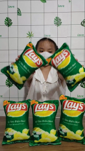 ĐỒ CHƠI THÚ BÔNG LAYS XANH BÁNH MÌ SIZE 20CM VẢI LÔNG MỊN CAO CẤP HÀNG VIỆT NAM XUẤT KHẨU