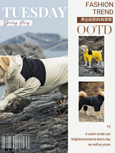 Waterproof Dog Raincoat for Camping All-Inclusive Four-Legged Pet Clothes Suitable for Medium to Large Breeds Spring Summer