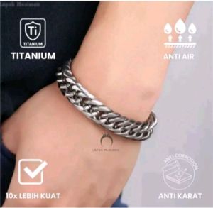 ( COD ) Gelang Titanium Sisik Naga / Model Baru / Gelang Pria Terlaris / anti Karat Dan Tidak Luntur