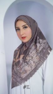 Jilbab segiempat Voal Motif By hijab Arrafi Kode Shafa Scarf / COD/ Shafa scarf