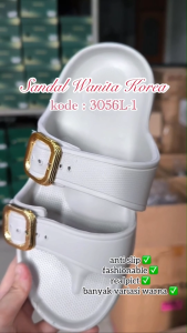 Porto Sandal Platform Talidua Slipon Selop Kokop Karet Wanita Kasual Antislip 3056L