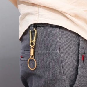 BATHI Gantungan Kunci Carabiner Stainless Steel Spiral Buckle Snap Lock LC-111