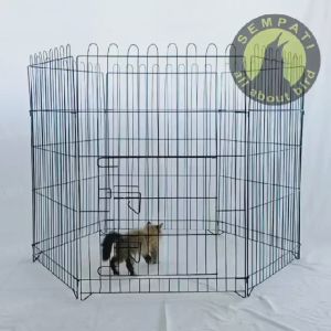 SEMPATI Pagar Pintu Size Jumbo 94x63 Kandang Hewan Kucing Cat Kitten Anjing Kelinci Pagar Pembatas Ruangan Pagar Satu Pintu Depan