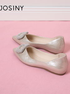 Josiny | French Style Pointed Toe Low Heel Flats Lightweight