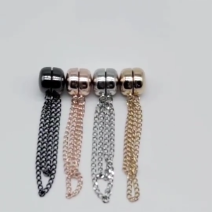 Magnetic Brooch Clothing Pants Clips Strong Magnetic Tassel Chain Pinless Brooches Magnet Hijab Women Accessories 裤脚固定夹