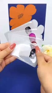 Set 10 Bao Đựng Thẻ Nhựa Trong Suốt Hình Che Mặt Ngẫu Nhiên – Bọc Thẻ CCCD ATM Card Visit Độc Đáo