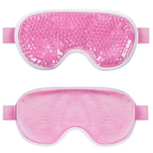PVC Eye Mask Cooling Eye Mask Hot Cold Compress Gel Beads Eye Mask for Puffy Eyes Dark Circles Reduce Eyes Dry Sleep Eyes Mask