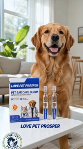 Love Pet Prosper Pet Ear Care Serum Single-Use Vials Gentle Ear Care for Dogs & Cats Plant Essence 10 Vials