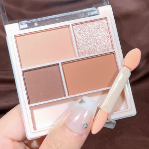 Bảng Phấn Mắt Bốn Màu Tông Màu Đất Lung Linh Ngọc Trai Màu Nâu Cam Mờ Lâu Trôi Trang Điểm Hàng Ngày Kiss Mophy