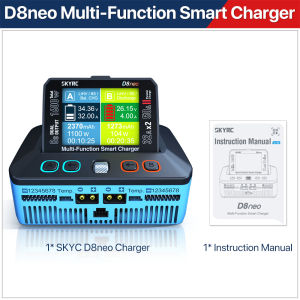 SKYRC D8neo Smart Charger Dual Outputs 1-8S For LiPo LiFe Li Ion LiHV Pb NiMH and NiCd