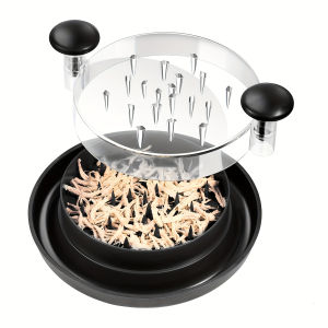 Upgraded Chicken Shredder with Transparent Cover: Large Anti-Slip Rotating Tool for Chopping Chicken Beef CabbageVegetables