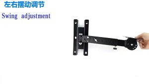 1 pair (2 units) 6-15inch Universal Speaker Wall Mount Mounted Bracket Stand Hanger with Tray 3029.1