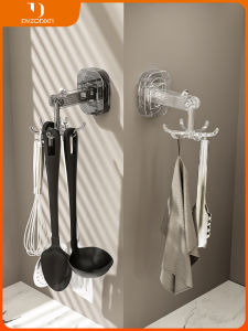 Transparent Kitchen Wall Mounted Hook Holder Modern Minimalist Style Storage Rack for Spoons Pots And Cooking Utensils