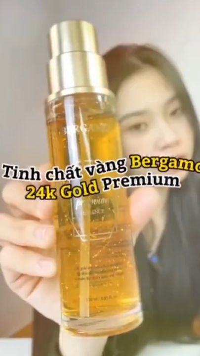 Tinh Chất Bergamo 120ml 24k Gold Vàng Premium (mới) - Dưỡng trắng, cung cấp độ ẩm tăng độ đàn hồi