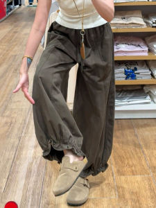 YIFANSHI | Quần Kaki Dài Ống Rộng Viền Bo Nhẹ Quần Casual Kiểu Mới Hot TRendy