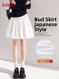 BALENO | White Lace-Up Pleated A-Line Skirt