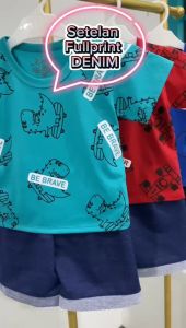 STELAN ANAK LAKI LAKI USIA 0 1 2 3 4 5 TAHUN FULL PRINT CELANA DENIM