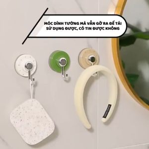 Móc Hút Chân Không Không Khoan Tường ~5kg – Móc Treo Khăn Chổi Kéo Nhà Tắm Nhà Bếp Tiện Dụng