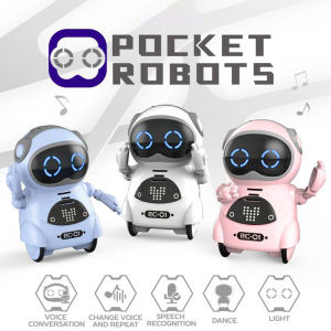 Pocket RC Robot Talking Interactive Dialogue Voice Recognition Record Singing Dancing Telling Story Mini RC Robot Toys Gift