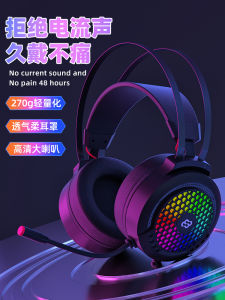 Lightweight Wired Gaming Headset 3.5mm Single Hole Computer Headphones Stereo Sound Esports Microphone Integrated Comfortable Wearing
