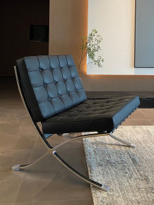 Barcelona Single-Seat Sofa Chair Living Room Designer Model Bean Bag Casual Recliner Mid-Ancient Small Sofa Silent Chair