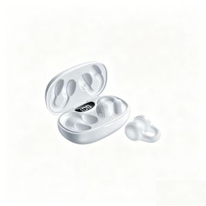 Ear Clip Earbuds Bone Conduction Ultra-Light Body for No-Sense Wearing Low-Latency Gaming Mode with Audio-Video Digital Sound