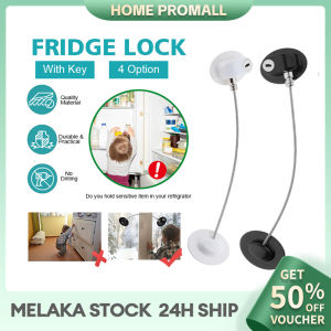 Child Safety Lock Fridge Lock Restrictor Safety Locks Adhesive Freezer Door Lock Window Non-punching Lock Baby Safety Children Protection Cupboard Lock with Key | Home Promall