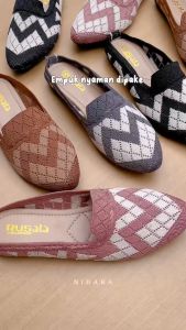 NIDARA - Flatshoes Sepatu Sandal Flat Wanita Flatshoes Rajut Import Non Slip 37 - 40 Murah Terbaru Terlaris Safari