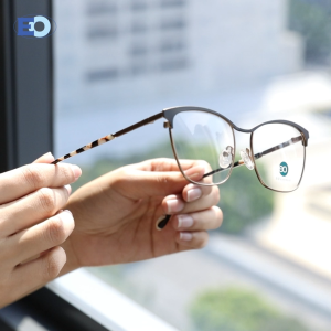 EO Eyewear Zasha Cat Eye Metal Full Rim Multicoated Chic Eyeglasses for Women
