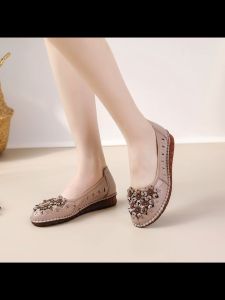 Sepatu new pita woman clarkts flat wanita kulit asli/ Sepatu Wanita melati Shoes Flat