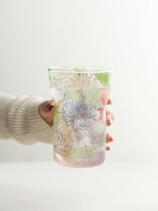 LOTUS BLUE | Heat Resistant Beautiful Glass Beer Cup at Home