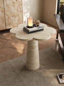 Creative Natural Yellow Travertine Sofa Side Table