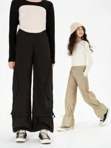 LOVESASAKIDS | Thin Ruffled Adjustable Foot Pants