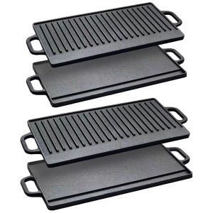 Griddle Plate with Double Handles Griddle Pan Iron for Steaks Broil Bread
