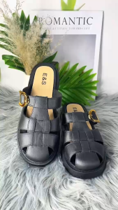 Womens Fashion Bon Slop Sandals Side Tie Style Womens Sandals 2403