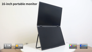 Monitor SIBOLAN Dual-Screen portable 16" 2.5K 60Hz-350Nit Contrast Ratio: 1200:1 display 16:10