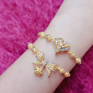 JIN JING RANTAI TANGAN 2C LOVE/RIBBON EMAS 916 TULEN (HOLLOW) 6.32G/6.45G/7.65G/7.68G