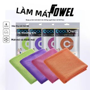 Bộ 4 Khăn Làm Mát Bộ Khăn Thể Thao Microfiber Mềm Mại Thoáng Khí Cho Phòng Tập Thể Dục Ngoài Trời Tập Yoga Cắm Trại Chạy Bộ Thể Dục - 35.4x11.8 Inch