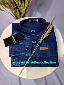 KEMEJA KOKO SULTAN ANAK USIA 1-12 TAHUN EMBOS PREMIUM MODEL TERBARU 2023 BIRU NEVY