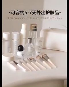 Organ Pillow Cosmetic Bag Ladies Luxury Leather Make up Bag Large Capacity Travel Organizer Bag Toiletry Bag Portable Wash Storage Bag